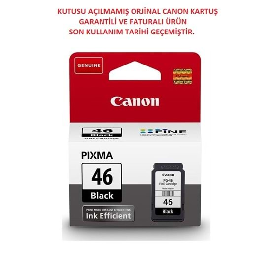 Canon PG-46 BK Mürekkep Kartuş 9059B001