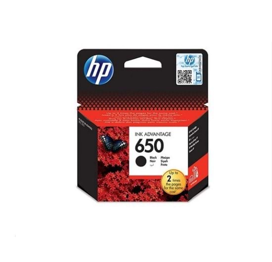 HP Deskjet 1015 kartus HP 650 Siyah Orijinal Murekkep Kartusu CZ101AE